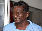 Portrait of I. M. Vijayan in a lighter mood during a football tournament in 2012.