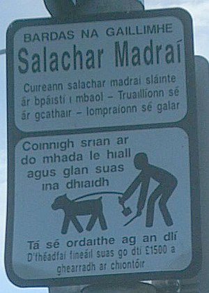 A sign in Irish in County Galway