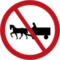 R18 No animal-drawn vehicles