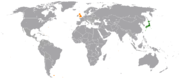 Location map for Japan and United Kingdom.