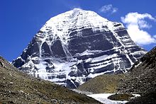 The north face of Mount Kailash, a mountain in the Tibet Autonomous Region of China which is considered sacred by four religions. Kailash north.JPG