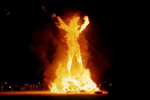 The burning man, from the Burning Man Festival