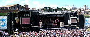The Live 8 concert in Rome, Italy