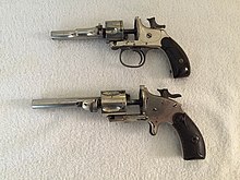 Merwin Hulbert revolvers with their barrels and cylinders pulled out and rotated open. MH Open Action - Copy.jpg