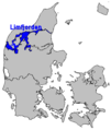 Location map of Limfjorden in Denmark