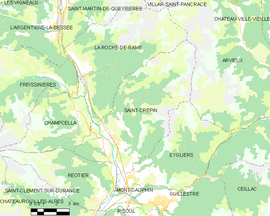 Mapa obce Saint-Crépin