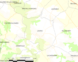 Mapa obce Laurac