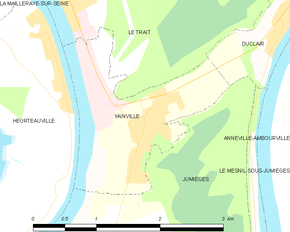 Poziția localității Yainville