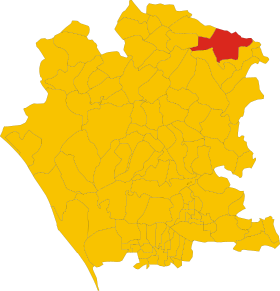 Map of comune of San Gregorio Matese (province of Caserta, region Campania, Italy).svg