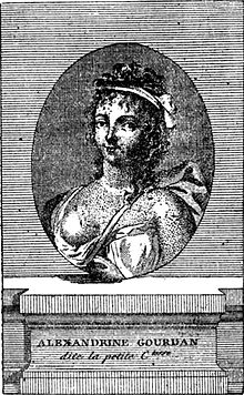 18th century engraving of Marguerite Gourdan