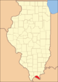 Massac County at the time of its creation in 1843