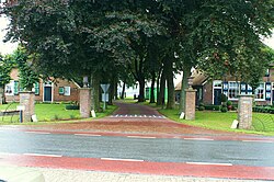 Fence pillars to the Huis Morren estate in Oosterwolde