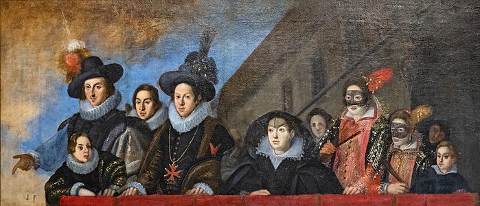 The family of Ferdinand II, Grand Duke of Tuscany (1622-1623), from left to right: Mattias, Gian Carlo, Francesco and the Grand Duke Ferninand with the cross of Saint Etienne; the Duchess-mother Maria Magdalena of Austria, Marie-Christine, Marguerite, Anne and the young Leopold, Musée Ingres Bourdelle.
