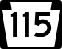 Pennsylvania Route 115 marker
