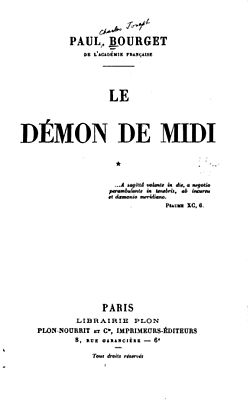 Image illustrative de l’article Le Démon de midi (roman)