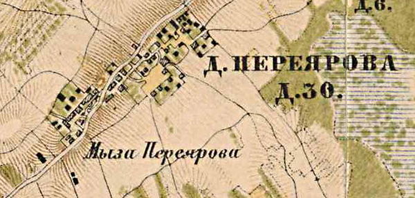 План деревни Переярово. 1885 год