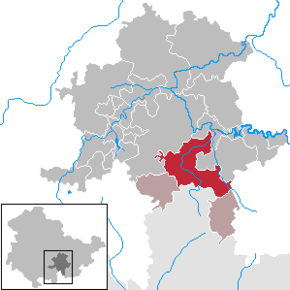 Poziția Probstzella pe harta districtului Saalfeld-Rudolstadt