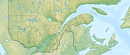 Location of the lake in Quebec, Canada