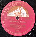 Label der dänischen Marke "His Master's Voice" aus den 1950er Jahren, Überspielung von einer Originalplatte aus den frühen 1920er Jahren der "Original Dixieland Jazz Band"