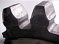 Morceau d'une roue dentée du chemin de fer à crémaillère de la Rhune (France)
