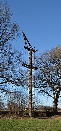 Letzter Mast an einem Feld bei Oldendorf (Mai 2017)