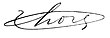 Signature de Maurice Thorez