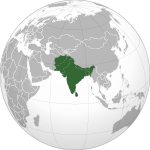 Jižní Asie (pravopisná projekce)