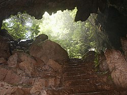 St. Herman's Cave in St. Herman's Blue Hole National Park. St Hermans Cave Belize.jpg