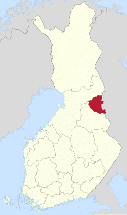 Kaart met de locatie van Suomussalmi