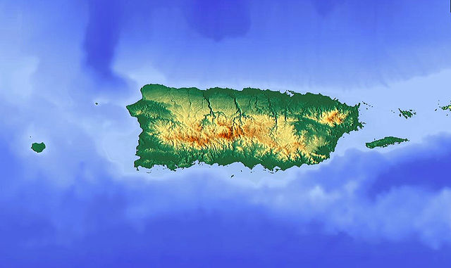 Kaart van Puerto Rico