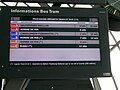 Panneau d'informations voyageurs dans l'enceinte de la gare de Strasbourg