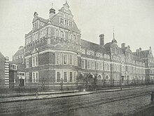 The university's original Battersea campus, including its Great Hall University of Surrey at Battersea.jpg
