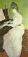 La señorita Gadchet al piano, de Van Gogh, 1890.