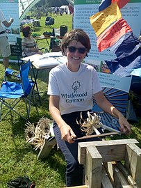 Wood craft demonstration at the Country Fair