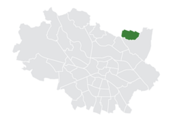 Location of Pawłowice within Wrocław