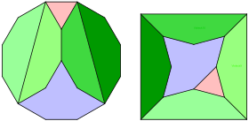 Verwandlung eines konvexen regelmäßigen Zwölfecks in ein flächengleiches Quadrat