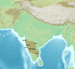 Map of the Adil Shahi dynasty of the Bijapur Sultanate[1]