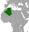 Location map for Algeria and Israel.