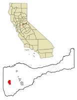 Amador County California Incorporated and Unincorporated areas Ione Highlighted.svg