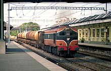 A train carrying anhydrous ammonia Ammonia Train.jpg