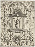 Геррит де Йоде. Aрхитектурная фантазия в стиле гротеска. Между 1565 и 1571. Офорт