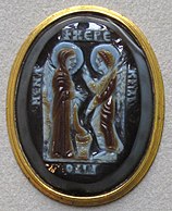 byzantská gema s motívom Zvestovania zo 6. – 7. storočia