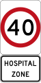 Hospital Zone Speed Limit (used in Queensland)