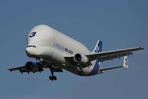 A300-600ST Beluga Núm. 3 aterrant a Tolosa de Llenguadoc