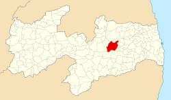 Localização de Pocinhos na Paraíba