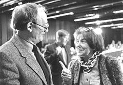 Luise Rinser i samspråk med Hermann Kant i Berlin 1987