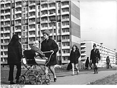 Wohnblocks, Neubaugebiet in Erfurt, Foto (1971)