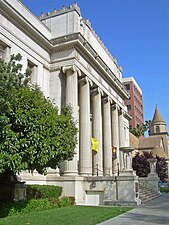 The historic Scottish Rite Temple on St. James Park