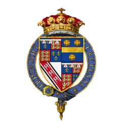 Coat of arms of Sir Edmund de la Pole, 3rd Duke of Suffolk, KG.png