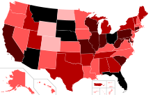 Delegate allocation rules by state and territory Delegate Allocation Rules by State and Territory, 2016 (Republican Party).svg
